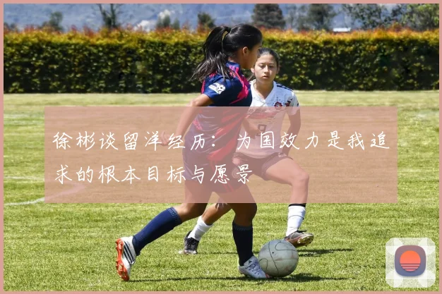 徐彬谈留洋经历：为国效力是我追求的根本目标与愿景